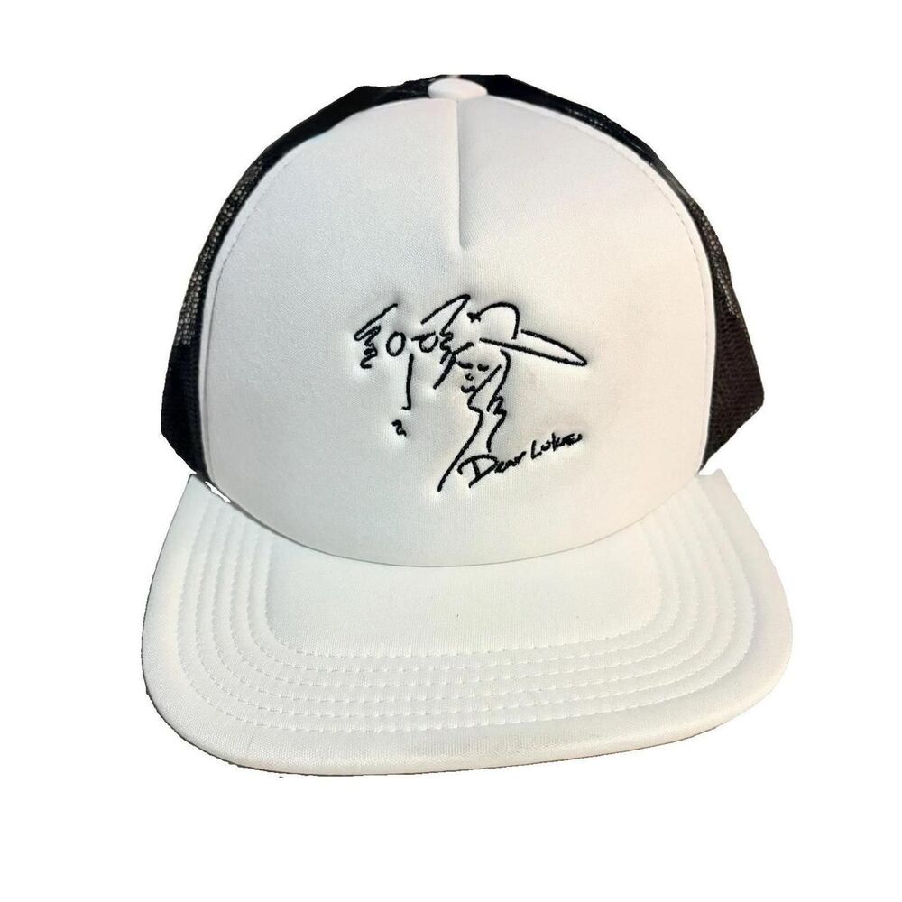 BIG Accessories BX030 Trucker Hat Black White Embroidered Face Mesh Snapback